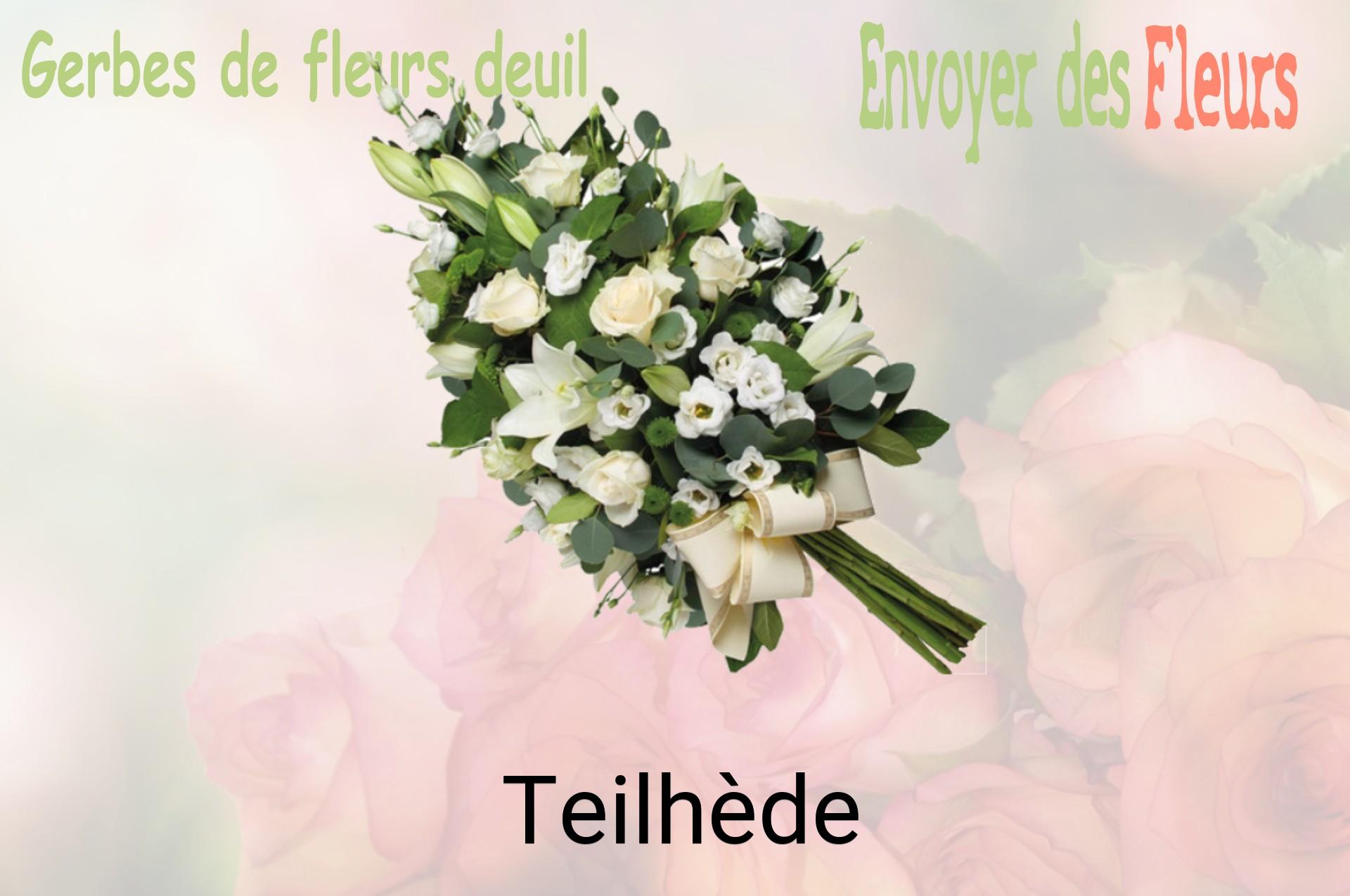 Gerbe de fleurs de deuil livrée à Teilhède